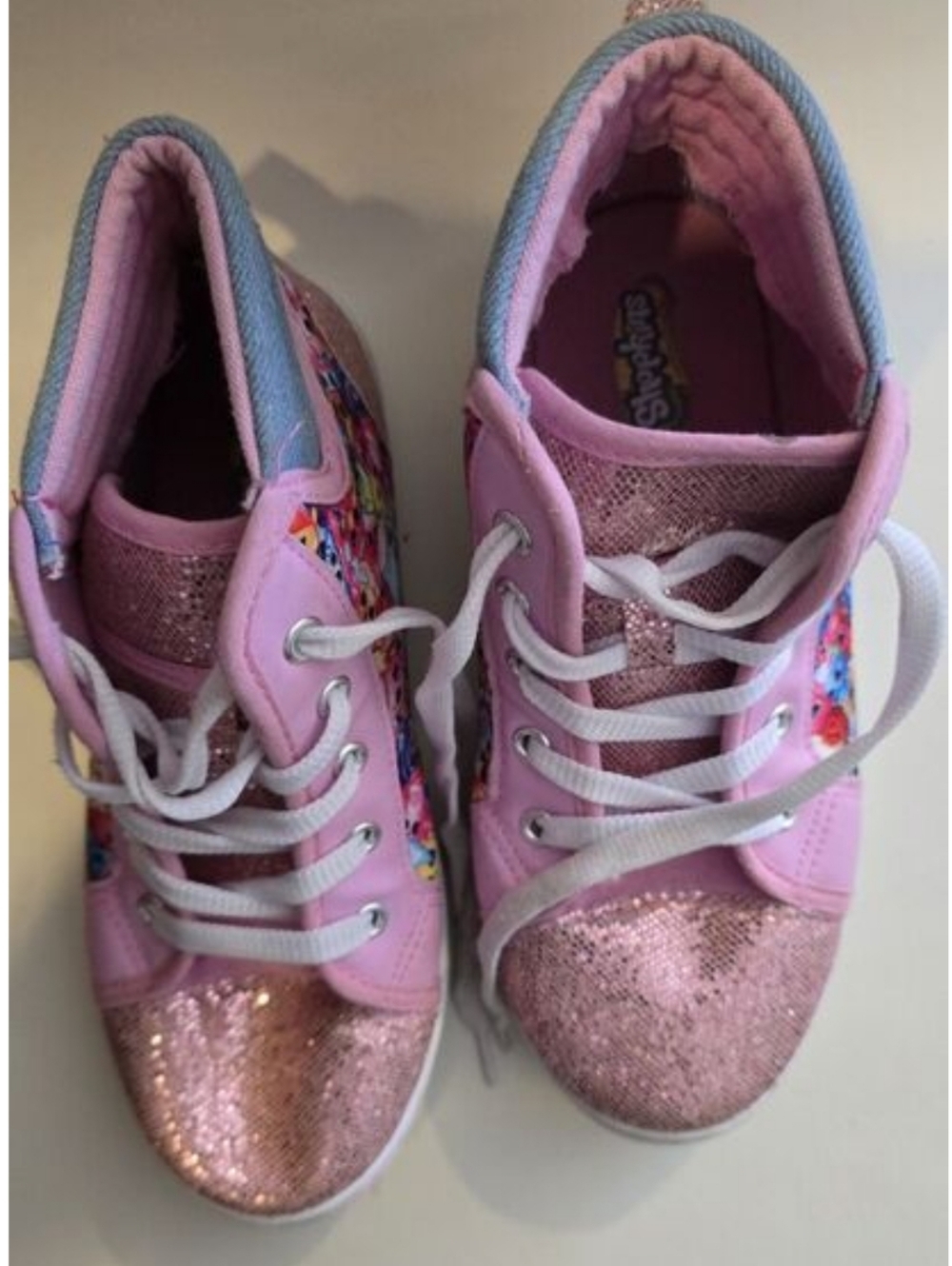Shopkins Printed Hightop Girls Sparkles Sneakers Size 2